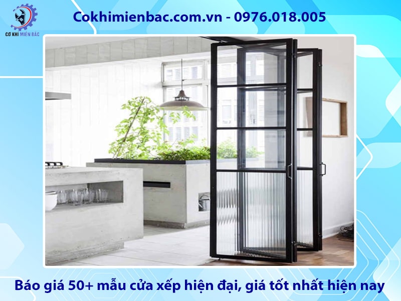 Báo giá 50+ mẫu cửa xếp hiện đại, giá tốt nhất hiện nay