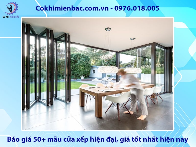 Báo giá 50+ mẫu cửa xếp hiện đại, giá tốt nhất hiện nay