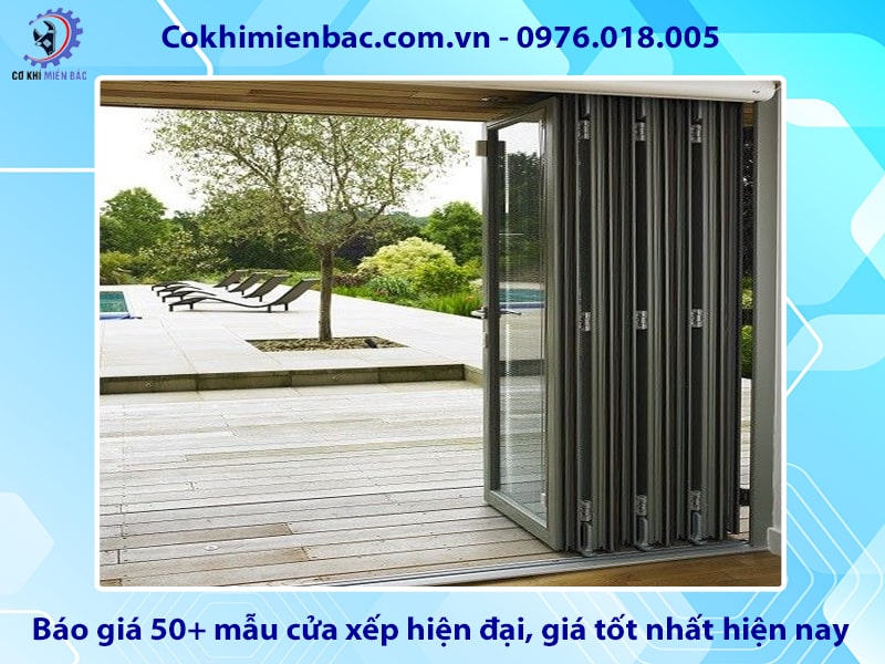 Báo giá 50+ mẫu cửa xếp hiện đại, giá tốt nhất hiện nay