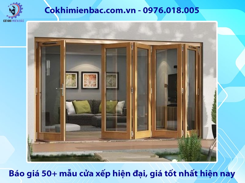 Báo giá 50+ mẫu cửa xếp hiện đại, giá tốt nhất hiện nay