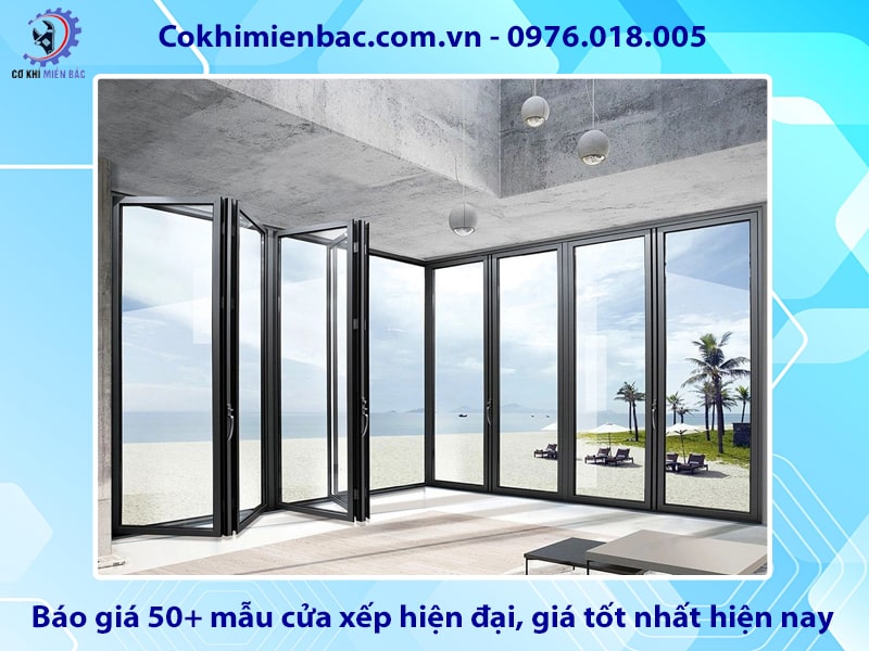 Báo giá 50+ mẫu cửa xếp hiện đại, giá tốt nhất hiện nay