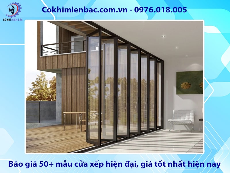 Báo giá 50+ mẫu cửa xếp hiện đại, giá tốt nhất hiện nay