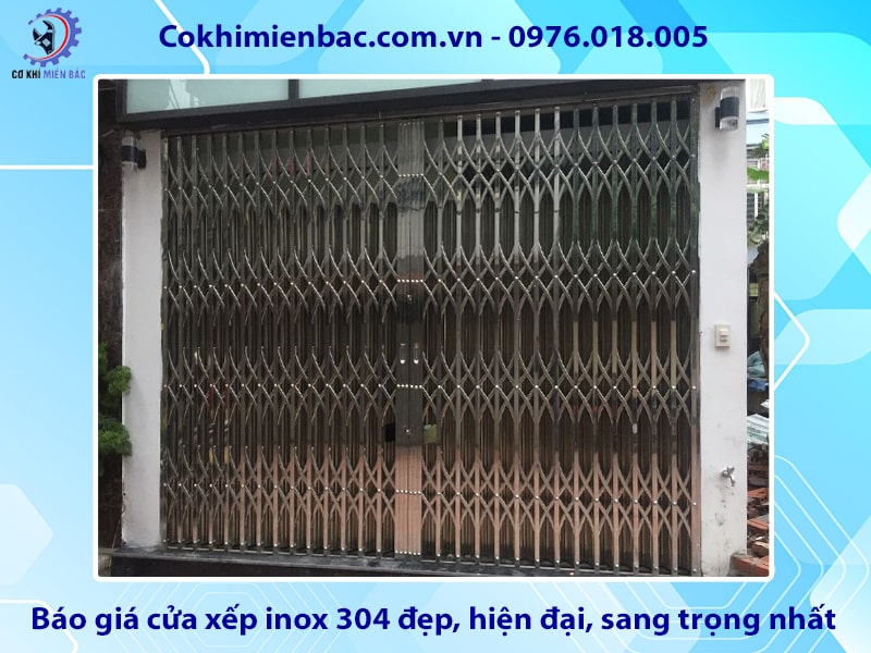 Báo giá cửa xếp inox 304 đẹp, hiện đại, sang trọng nhất