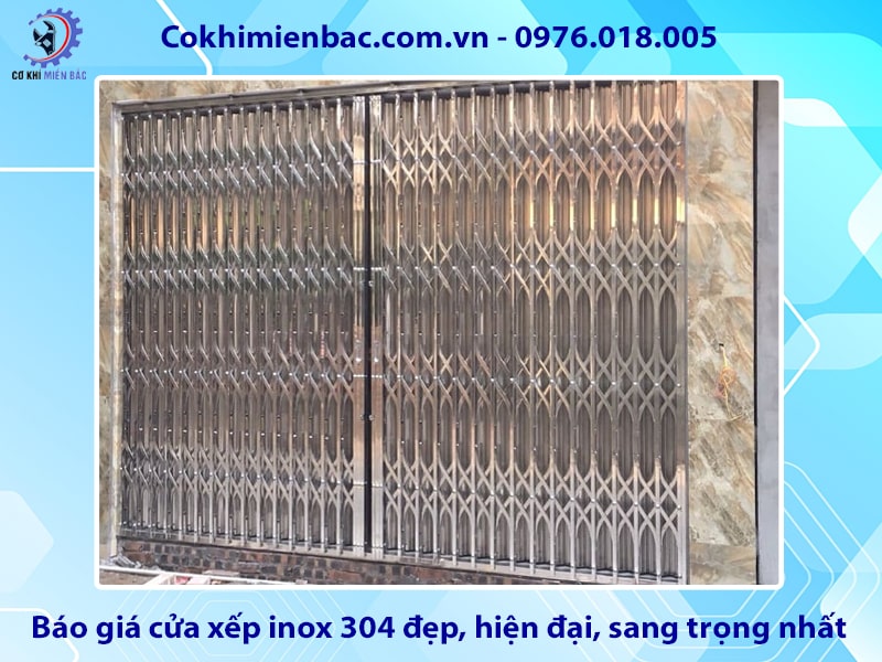 Báo giá cửa xếp inox 304 đẹp, hiện đại, sang trọng nhất
