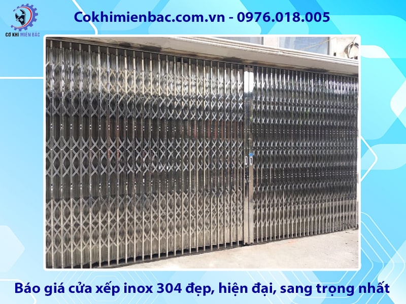 Báo giá cửa xếp inox 304 đẹp, hiện đại, sang trọng nhất