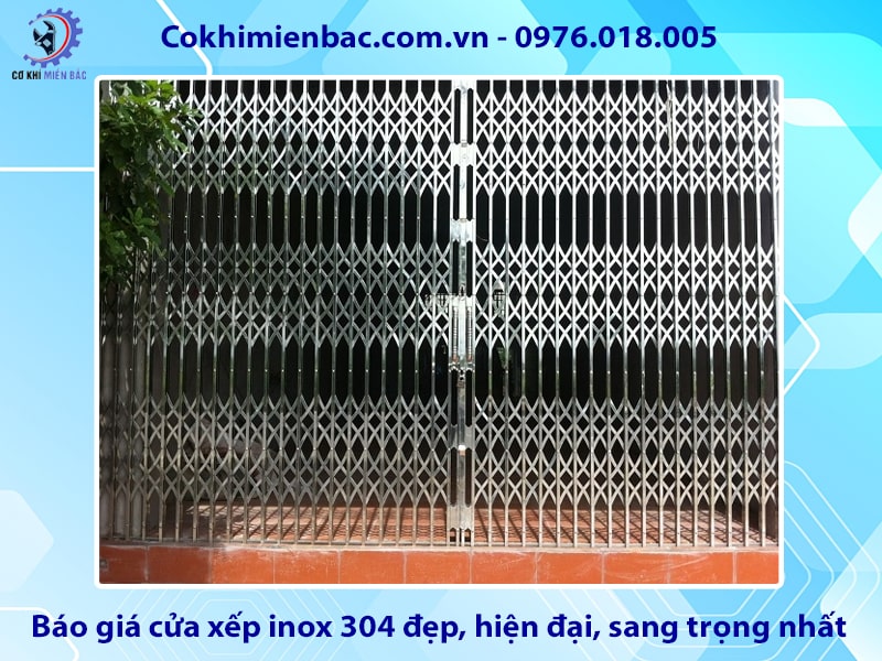 Báo giá cửa xếp inox 304 đẹp, hiện đại, sang trọng nhất