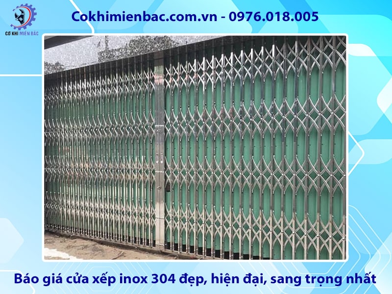 Báo giá cửa xếp inox 304 đẹp, hiện đại, sang trọng nhất