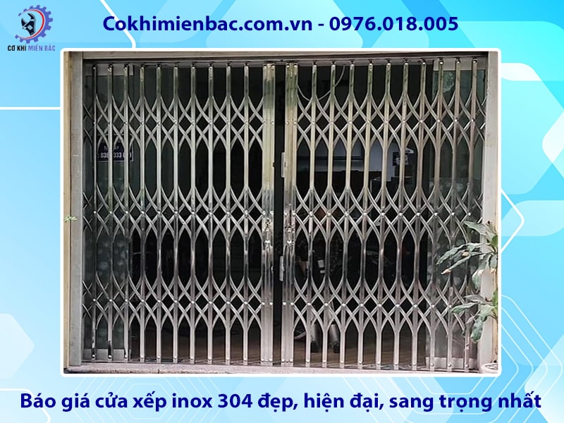 Báo giá cửa xếp inox 304 đẹp, hiện đại, sang trọng nhất