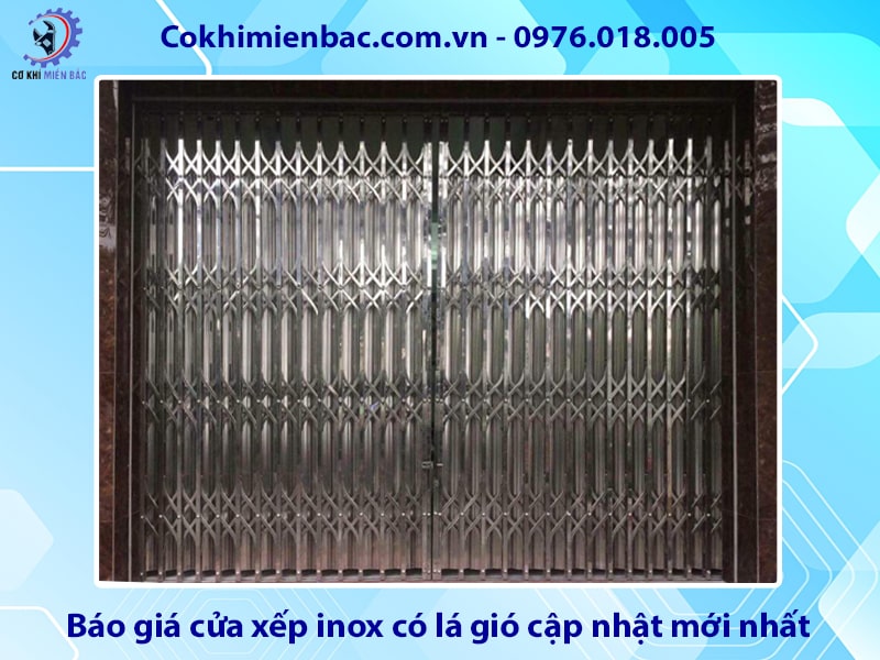 Báo giá cửa xếp inox có lá gió cập nhật mới nhất 2025