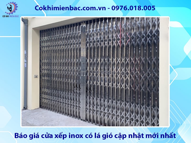 Báo giá cửa xếp inox có lá gió cập nhật mới nhất 2025