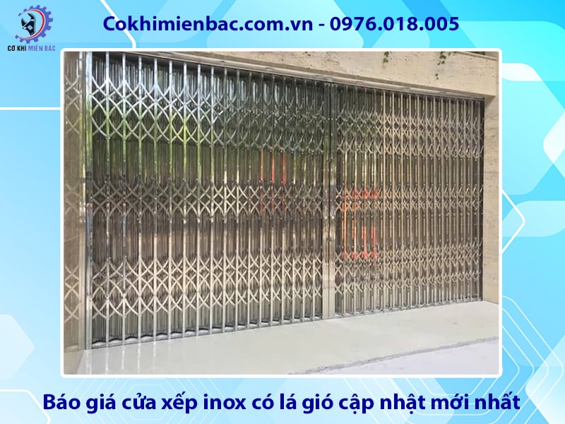 Báo giá cửa xếp inox có lá gió cập nhật mới nhất 2025