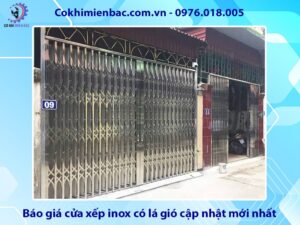 Báo giá cửa xếp inox có lá gió cập nhật mới nhất 2025