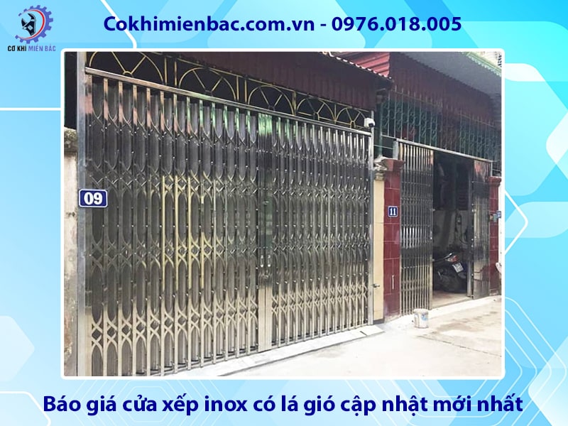 Báo giá cửa xếp inox có lá gió cập nhật mới nhất 2025