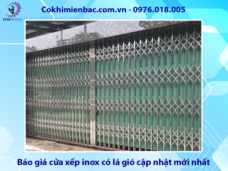 Báo giá cửa xếp inox có lá gió cập nhật mới nhất 2025
