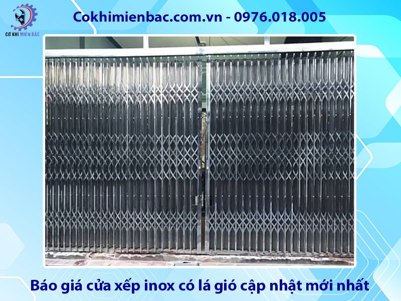 Báo giá cửa xếp inox có lá gió cập nhật mới nhất 2025
