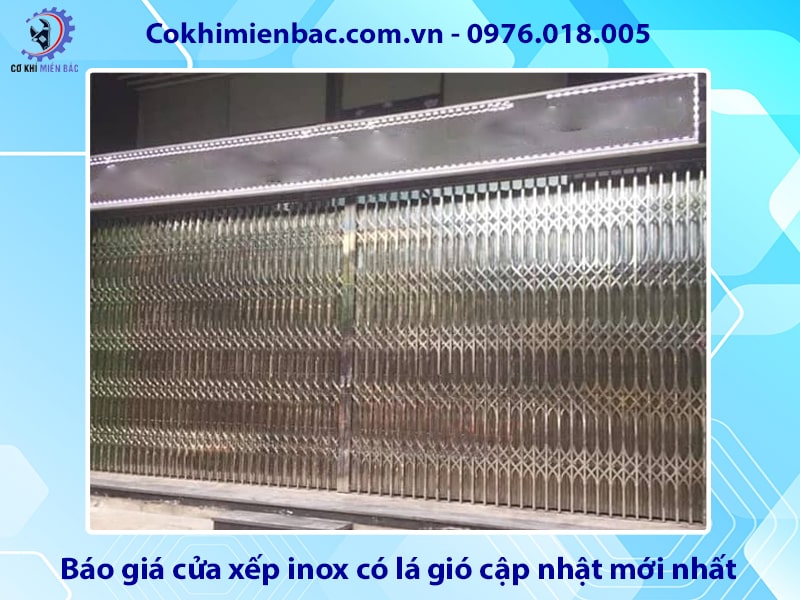 Báo giá cửa xếp inox có lá gió cập nhật mới nhất 2025