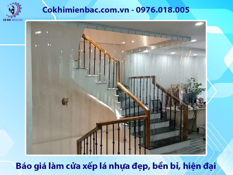 Báo giá làm cửa xếp lá nhựa đẹp, bền bỉ, hiện đại