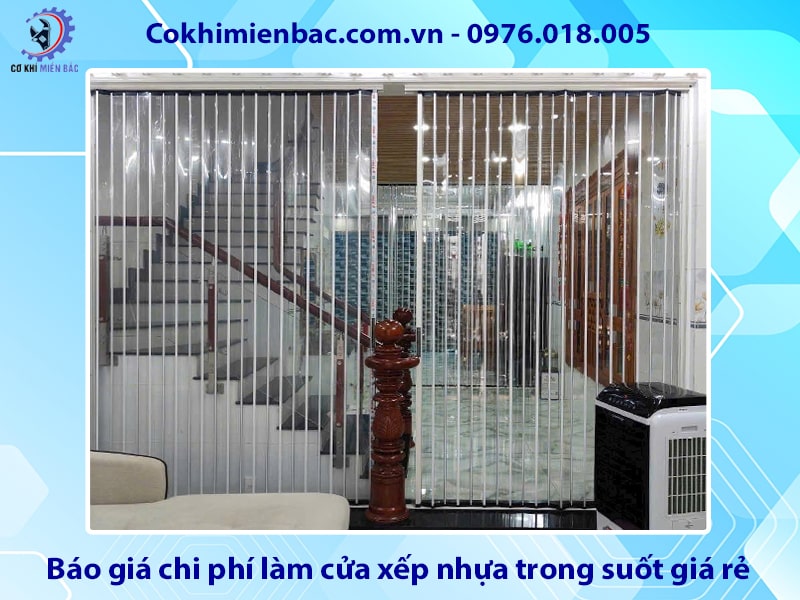 Báo giá chi phí làm cửa xếp nhựa trong suốt giá rẻ 2025