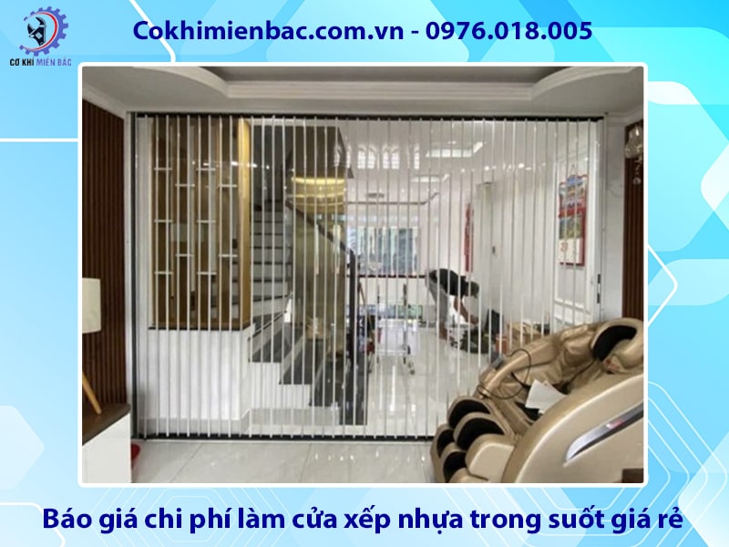 Báo giá chi phí làm cửa xếp nhựa trong suốt giá rẻ 2025