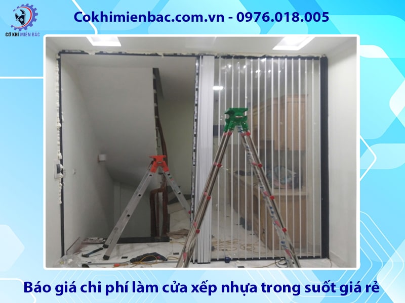 Báo giá chi phí làm cửa xếp nhựa trong suốt giá rẻ 2025