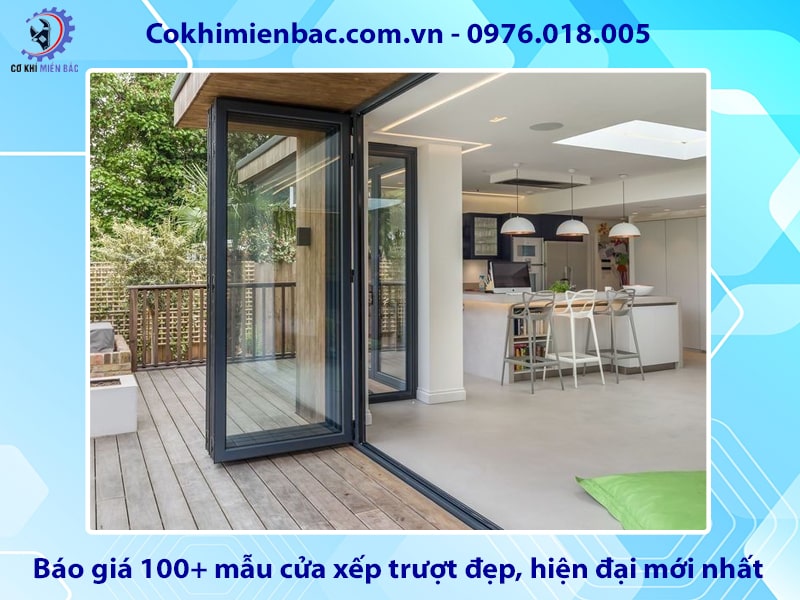 Báo giá 100+ mẫu cửa xếp trượt đẹp, hiện đại mới nhất 2025