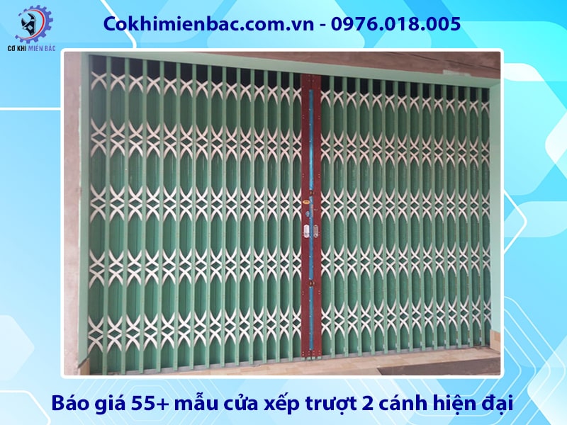 Báo giá 55+ mẫu cửa xếp trượt 2 cánh hiện đại năm 2025