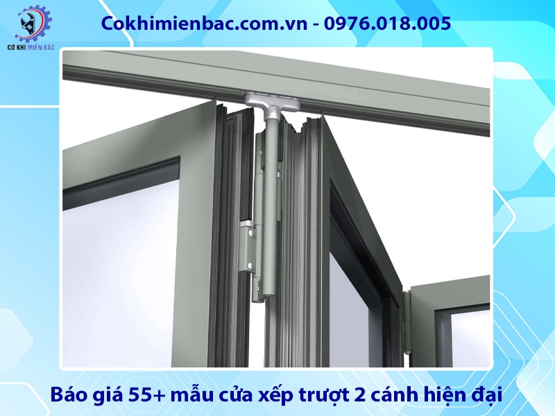Báo giá 55+ mẫu cửa xếp trượt 2 cánh hiện đại năm 2025