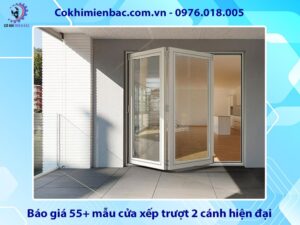 Báo giá 55+ mẫu cửa xếp trượt 2 cánh hiện đại năm 2025