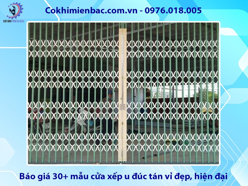 Báo giá 30+ mẫu cửa xếp u đúc tán vỉ đẹp, hiện đại