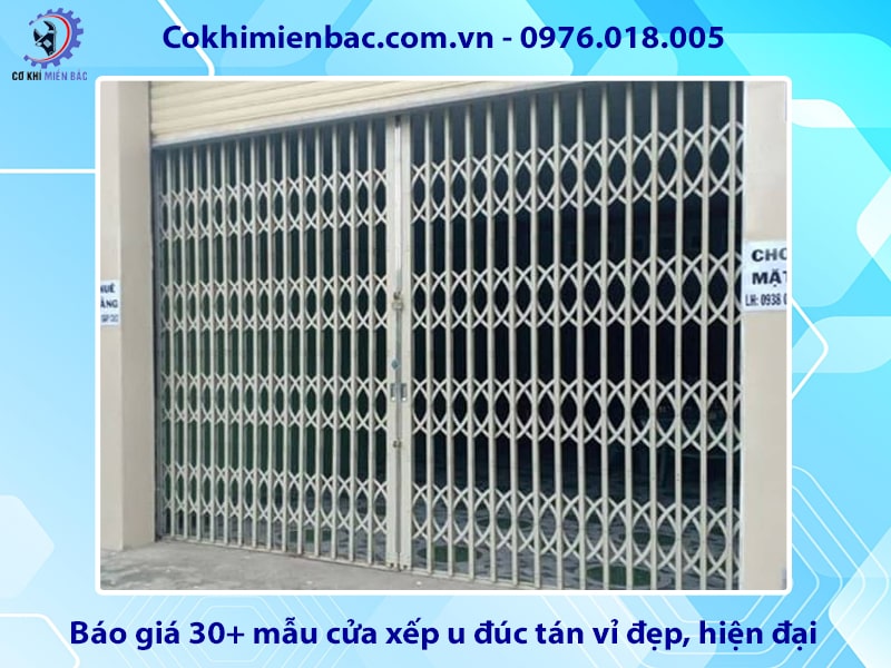 Báo giá 30+ mẫu cửa xếp u đúc tán vỉ đẹp, hiện đại