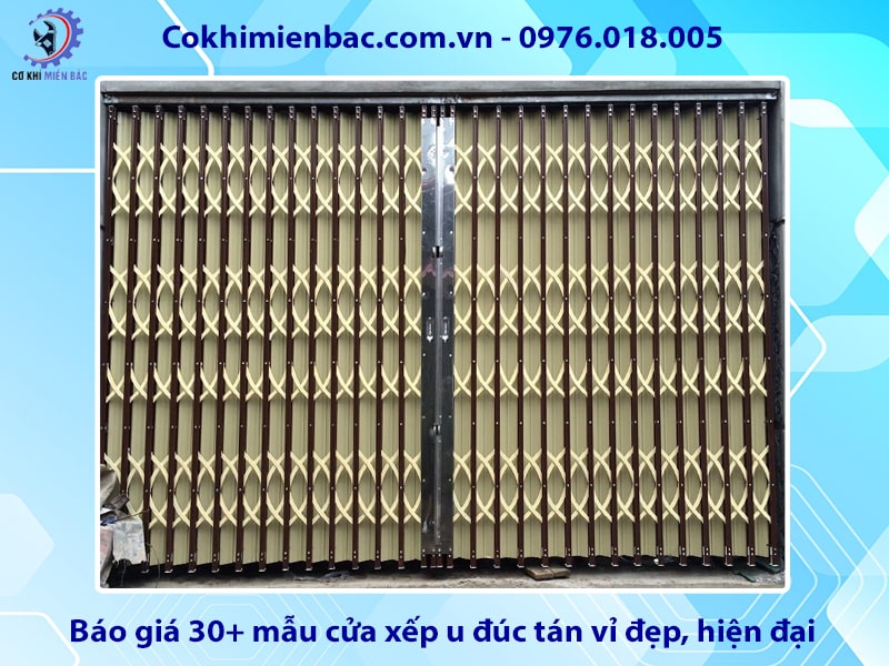 Báo giá 30+ mẫu cửa xếp u đúc tán vỉ đẹp, hiện đại