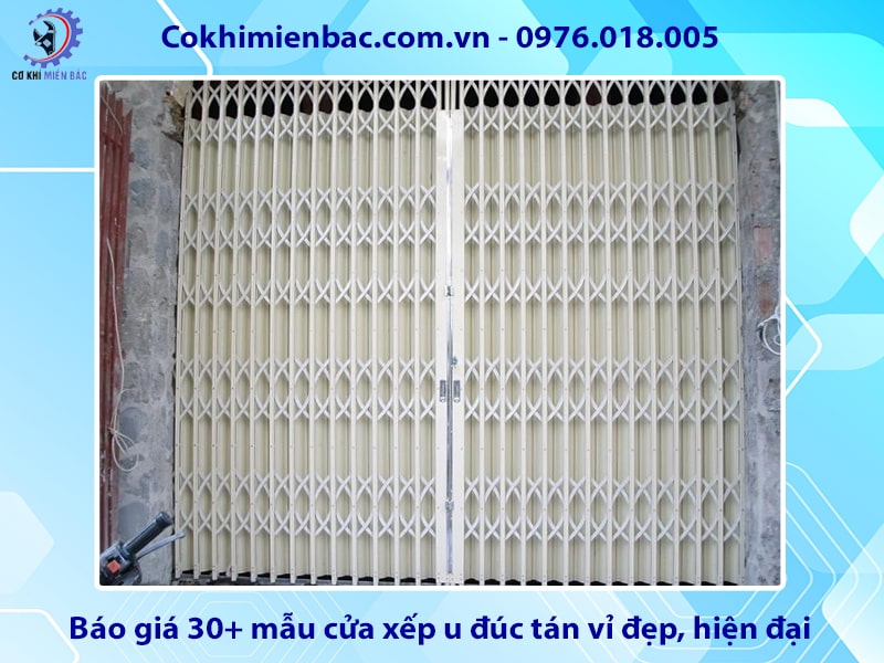 Báo giá 30+ mẫu cửa xếp u đúc tán vỉ đẹp, hiện đại