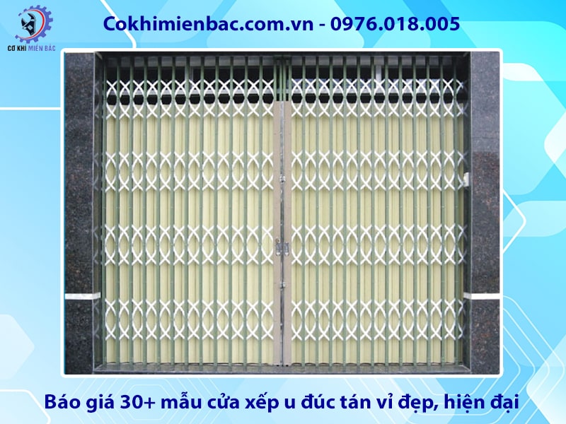 Báo giá 30+ mẫu cửa xếp u đúc tán vỉ đẹp, hiện đại