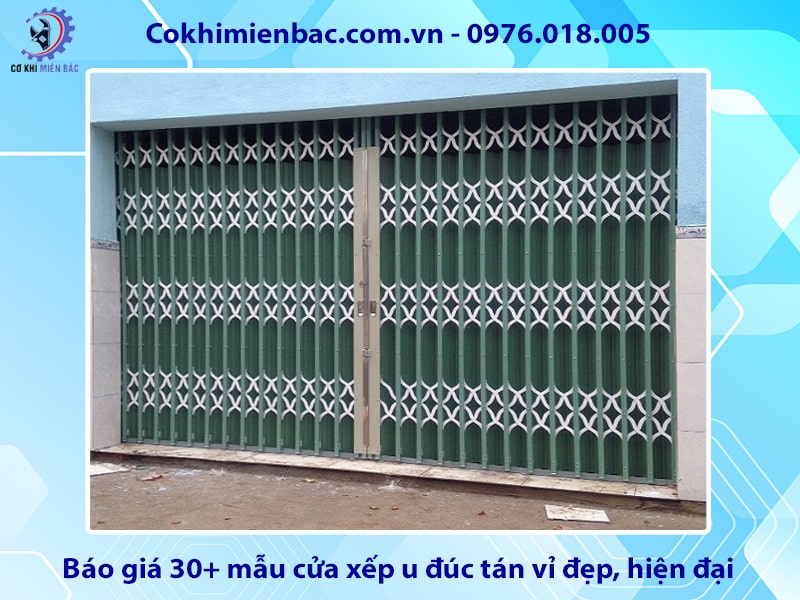 Báo giá 30+ mẫu cửa xếp u đúc tán vỉ đẹp, hiện đại