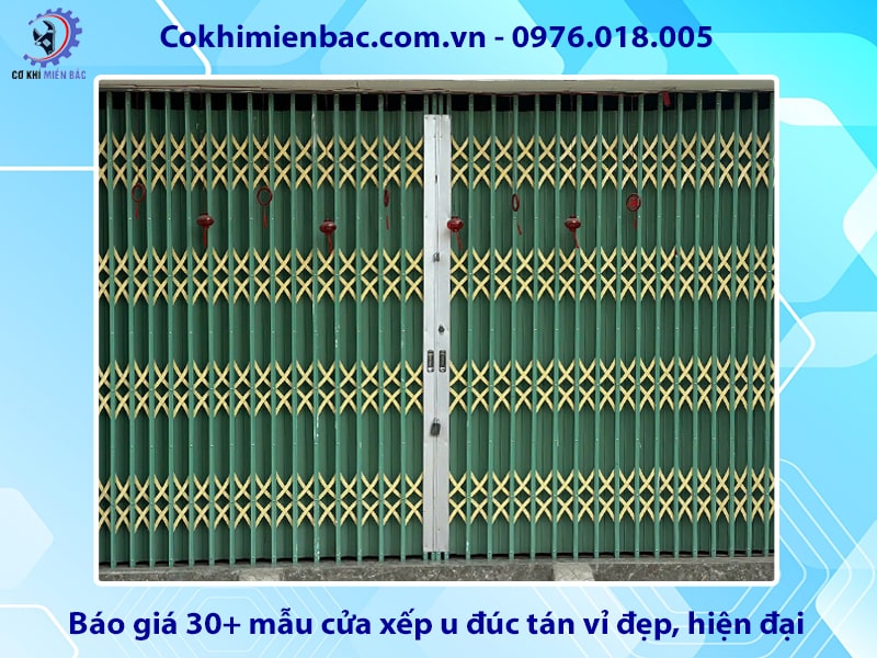 Báo giá 30+ mẫu cửa xếp u đúc tán vỉ đẹp, hiện đại