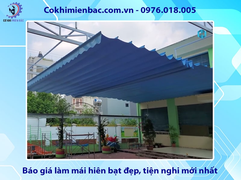 Báo giá làm mái hiên bạt đẹp, tiện nghi mới nhất 2025
