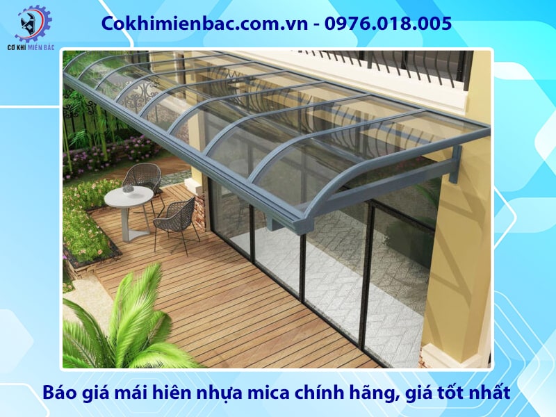 Báo giá mái hiên nhựa mica chính hãng, giá tốt nhất 2025