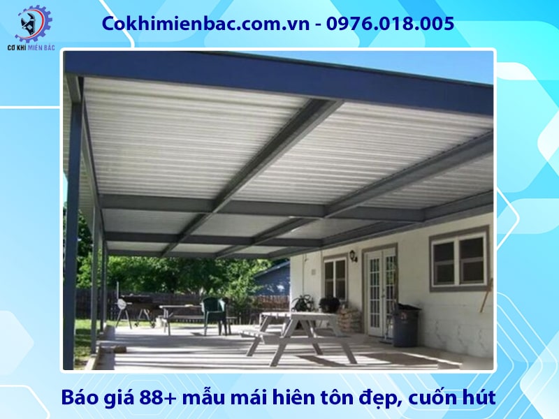 Báo giá 88+ mẫu mái hiên tôn đẹp, cuốn hút 2025