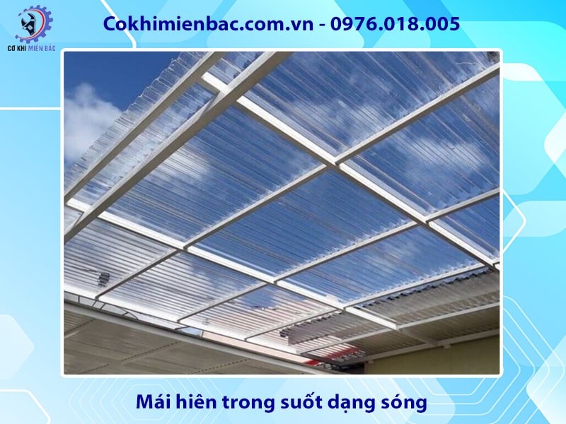 Mái hiên trong suốt dạng sóng