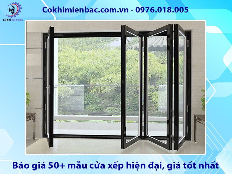 Báo giá 50+ mẫu cửa xếp hiện đại, giá tốt nhất 2025
