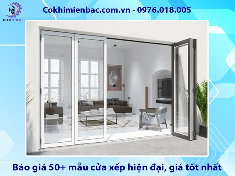 Báo giá 50+ mẫu cửa xếp hiện đại, giá tốt nhất 2025