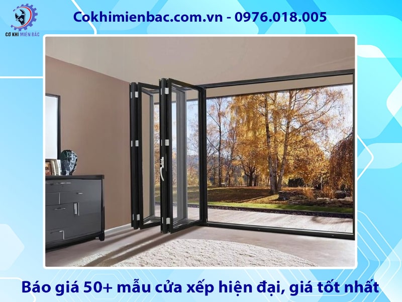 Báo giá 50+ mẫu cửa xếp hiện đại, giá tốt nhất 2025