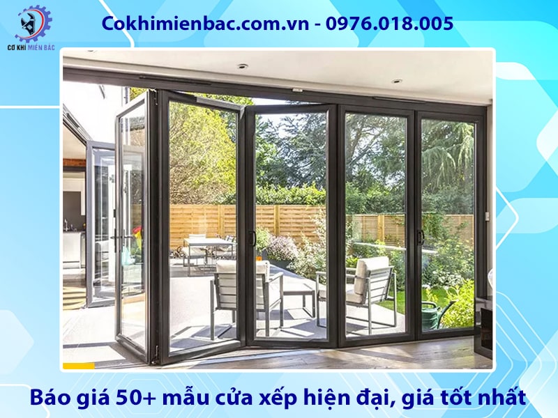 Báo giá 50+ mẫu cửa xếp hiện đại, giá tốt nhất 2025
