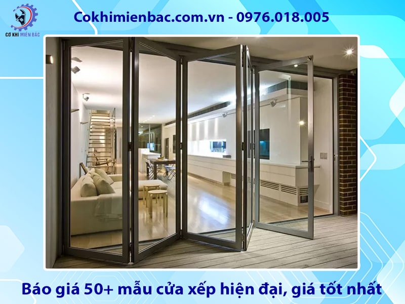 Báo giá 50+ mẫu cửa xếp hiện đại, giá tốt nhất 2025