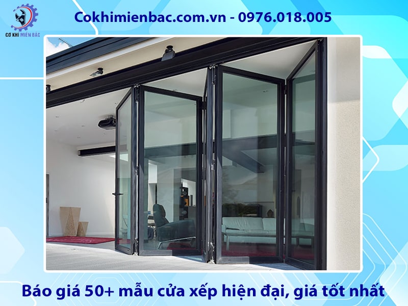 Báo giá 50+ mẫu cửa xếp hiện đại, giá tốt nhất 2025