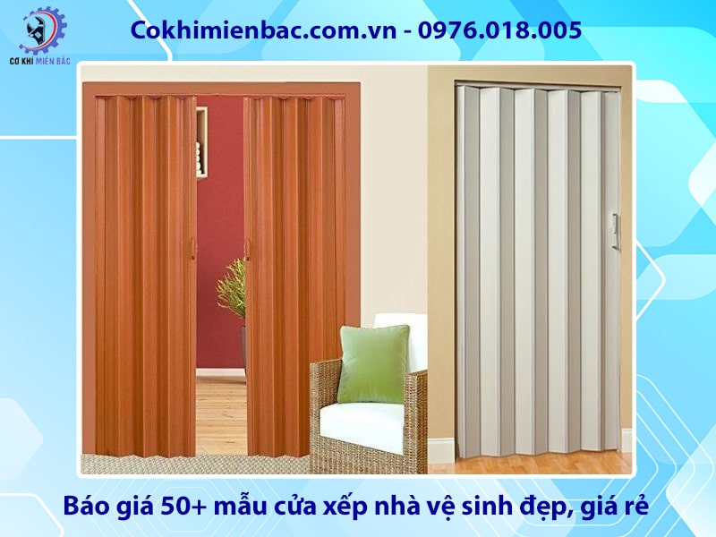 Báo giá 50+ mẫu cửa xếp nhà vệ sinh đẹp, giá rẻ