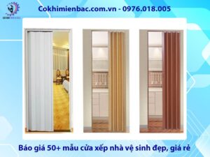 Báo giá 50+ mẫu cửa xếp nhà vệ sinh đẹp, giá rẻ