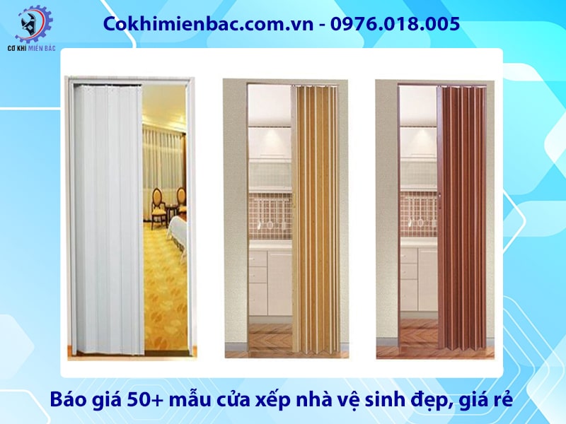 Báo giá 50+ mẫu cửa xếp nhà vệ sinh đẹp, giá rẻ