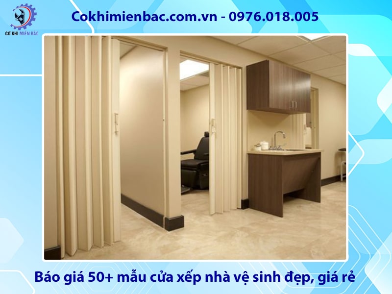 Báo giá 50+ mẫu cửa xếp nhà vệ sinh đẹp, giá rẻ