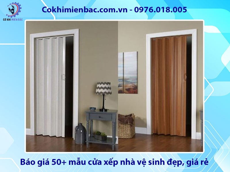Báo giá 50+ mẫu cửa xếp nhà vệ sinh đẹp, giá rẻ